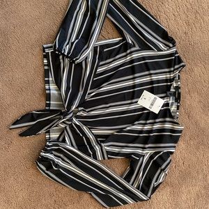 Striped Forever 21 Blouse